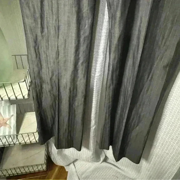 Theory Max C/Coin Women’s 6 Gray Pinstripe Flat Front Wide Leg Dress Pants - Picture 3 of 14